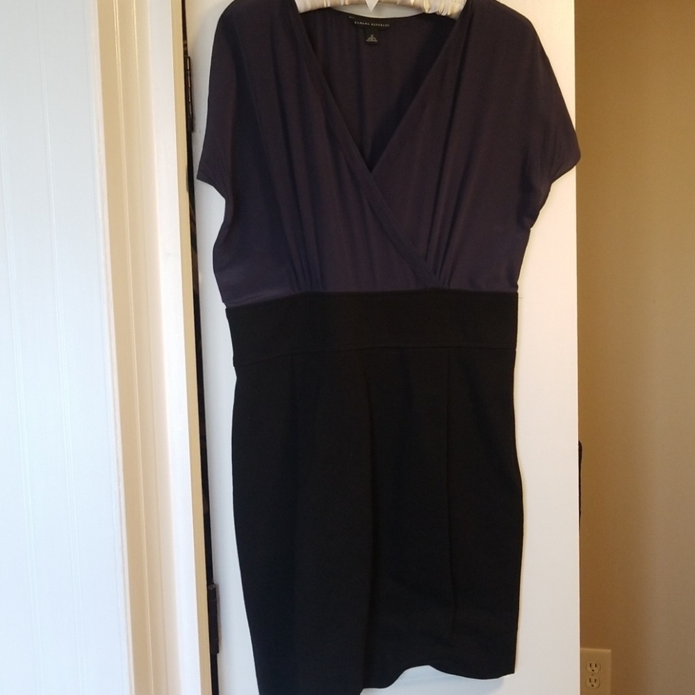Banana republic fitted silk dress